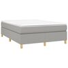 vidaXL Bed Frame without Mattress Light Grey Full Fabric (US Only)