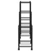 vidaXL Flower Stand with Wheels 83x25x83.5 cm Black Iron
