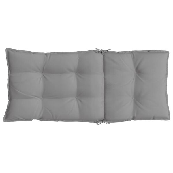 vidaXL Highback Chair Cushions 2 pcs Grey Oxford Fabric