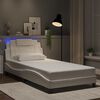 vidaXL Bed Frame "Viana" with LED without Mattress White 100x190 cm