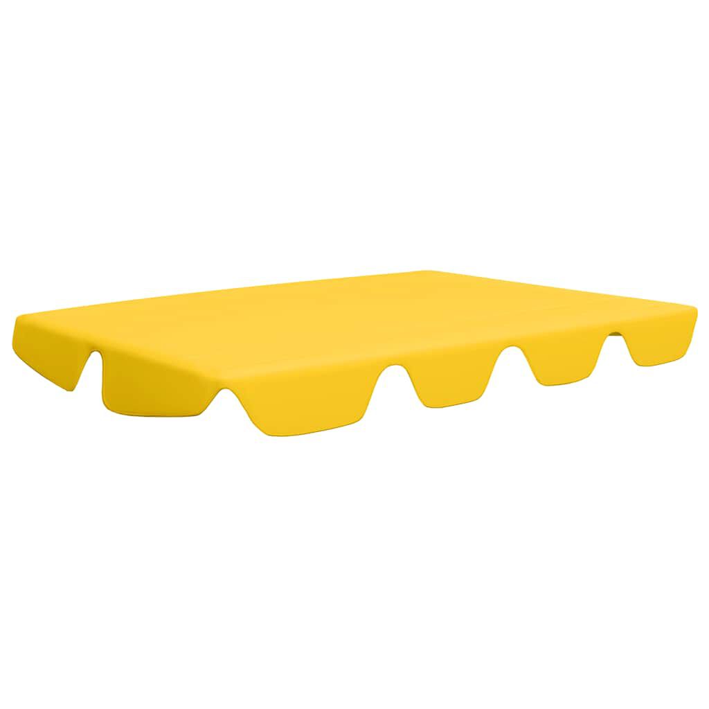 vidaXL Replacement Canopy for Garden Swing Yellow 188/168x145/110 cm