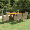 vidaXL 7 Piece Garden Dining Set Beige