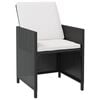 vidaXL 9 Piece Outdoor Dining Set Poly Rattan and Acacia Wood Black