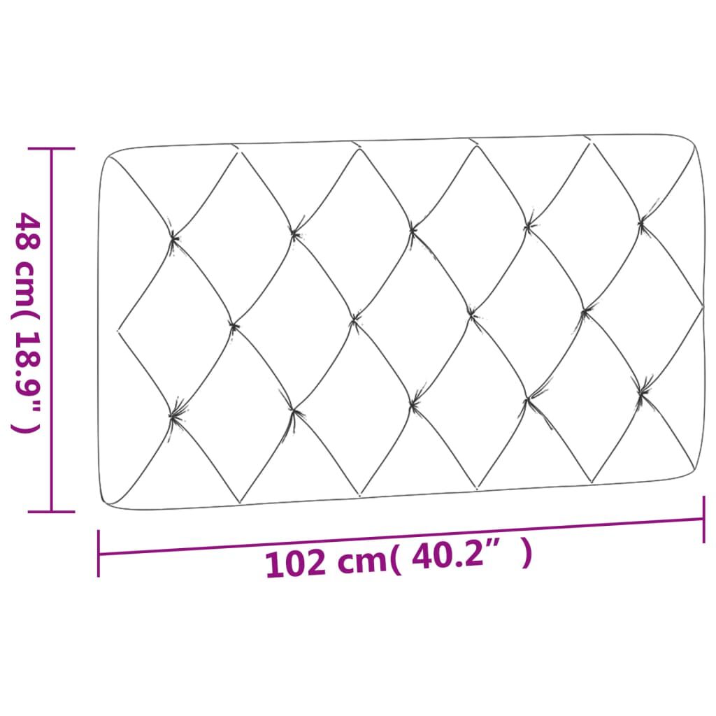 vidaXL Headboard Cushion Dark Grey 100 cm Velvet