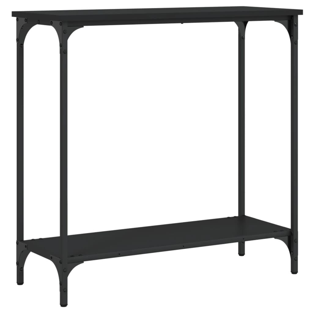 vidaXL Console Table Black 75x30.5x75 cm Engineered Wood