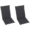 vidaXL Garden Reclining Chairs 2 pcs with Cushions Solid Acacia Wood