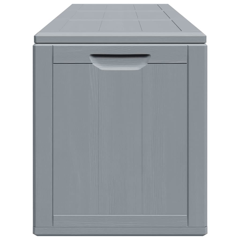 vidaXL Garden Storage Box 270L Grey PP Wood Look