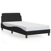 vidaXL Bed Frame "Dover" Black 100x190 cm Faux Leather