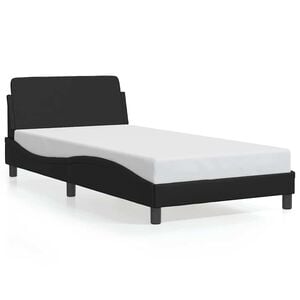 vidaXL Bed Frame "Dover" Black 100x190 cm Faux Leather