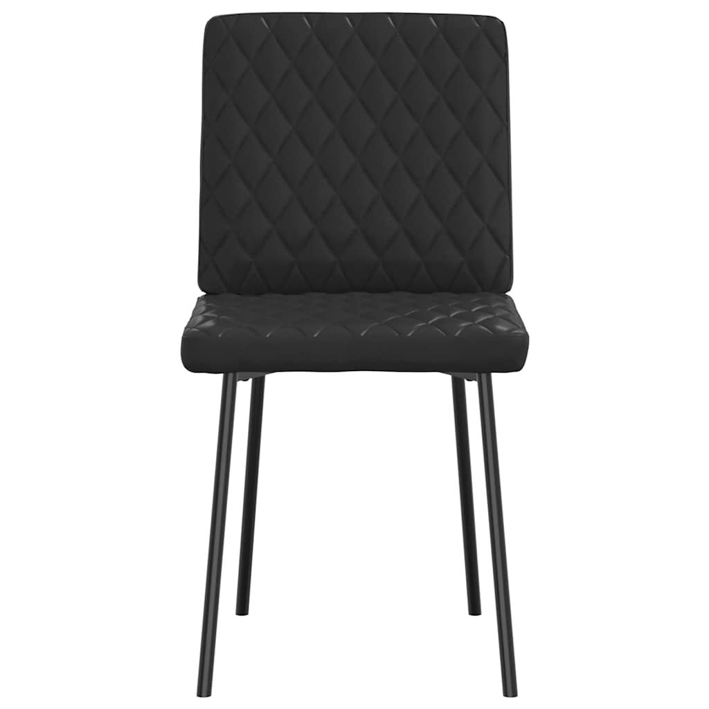 vidaXL Dining Chairs 2 pcs Black Faux Leather
