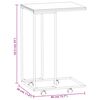 vidaXL Side Table with Wheels Black 40x30x63.5 cm Engineered Wood