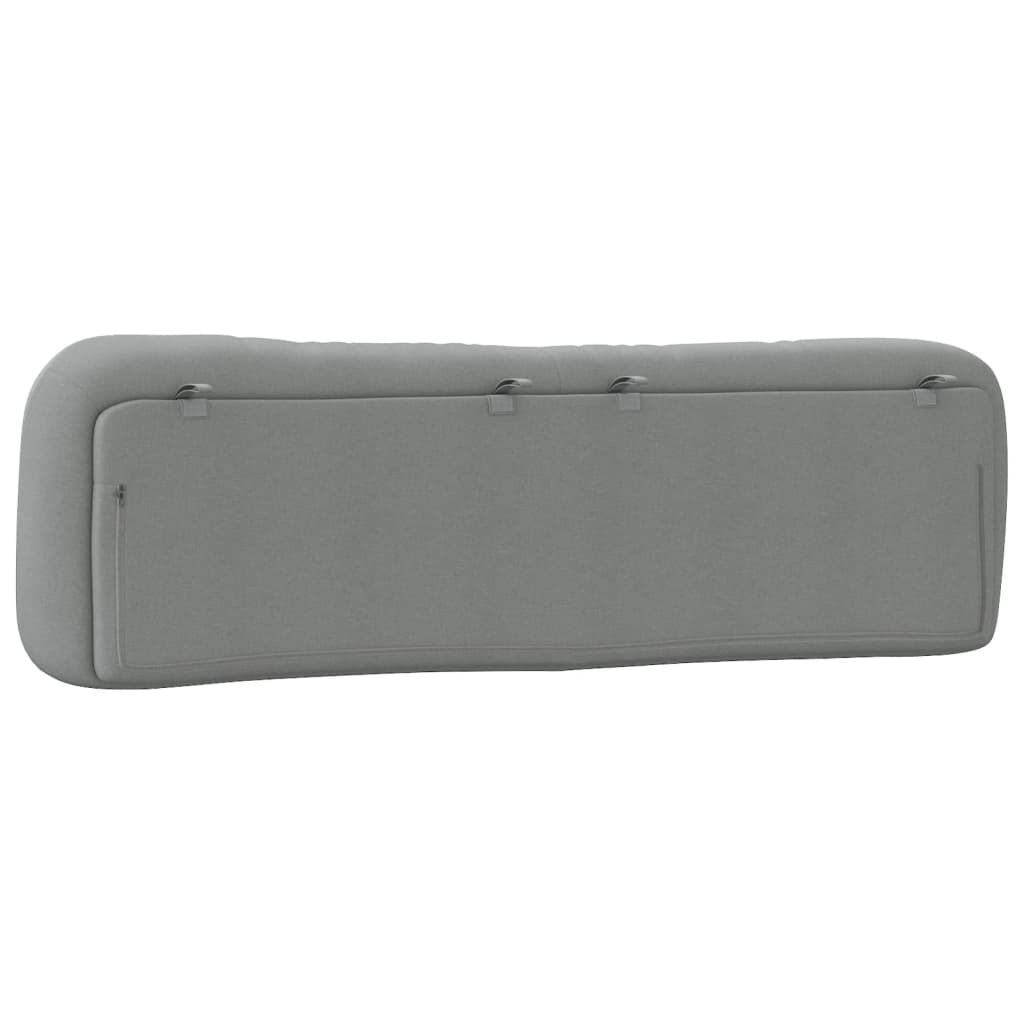 vidaXL Headboard Cushion Light Grey 183 cm King Fabric