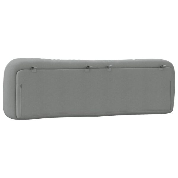vidaXL Headboard Cushion "Hvar" Light Grey 183 cm King Fabric