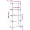 vidaXL Bookcase 5-Tier Smoked Oak 60x30x154 cm Engineered Wood