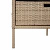 vidaXL Garden Storage Cabinet Beige 55x59x80 cm Poly Rattan