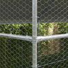 vidaXL Chicken Cage 2 pcs Silver 400 x 200 x 200 cm Steel and PE