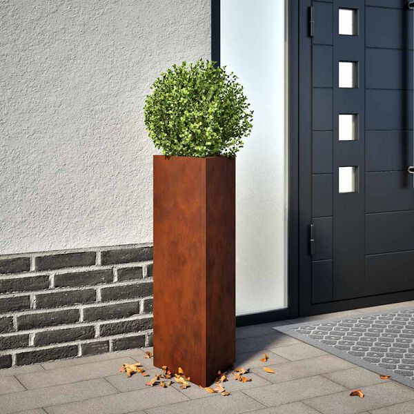 vidaXL Garden Planter 30x26x75 cm Corten Steel