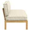 vidaXL Sofa Set with Cushion Cream 120 x 92 x 69 cm Solid Acacia Wood