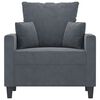 vidaXL Sofa Chair Dark Grey 60 cm Velvet