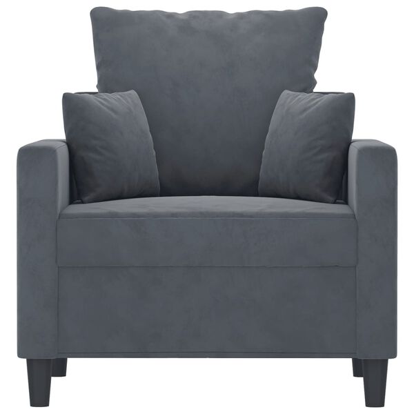 vidaXL Sofa Chair Dark Grey 60 cm Velvet