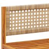 vidaXL Garden Sofa Armless with Cushions Wood Acacia&Rattan