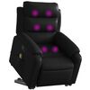 vidaXL Stand up Massage Recliner Chair Black Faux Leather