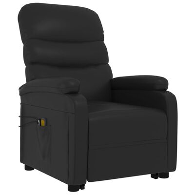 vidaXL Stand up Massage Chair Black Faux Leather