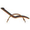 vidaXL Sun Lounger with Pillow Grey Textilene and Solid Wood Poplar