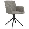 vidaXL Swivel Dining Chairs 2 pcs Light Grey Velvet