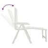 vidaXL Sun Lounger White Plastic