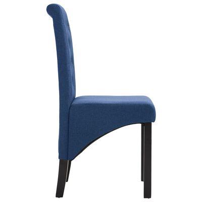 vidaXL Dining Chairs 2 pcs Blue Fabric