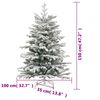 vidaXL Artificial Hinged Christmas Tree 150 LEDs & Flocked Snow 150 cm