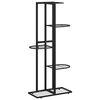 vidaXL 5-Floor Flower Stand 43x22x98 cm Black Metal
