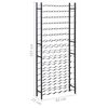 vidaXL Wine Rack for 96 Bottles Black Iron