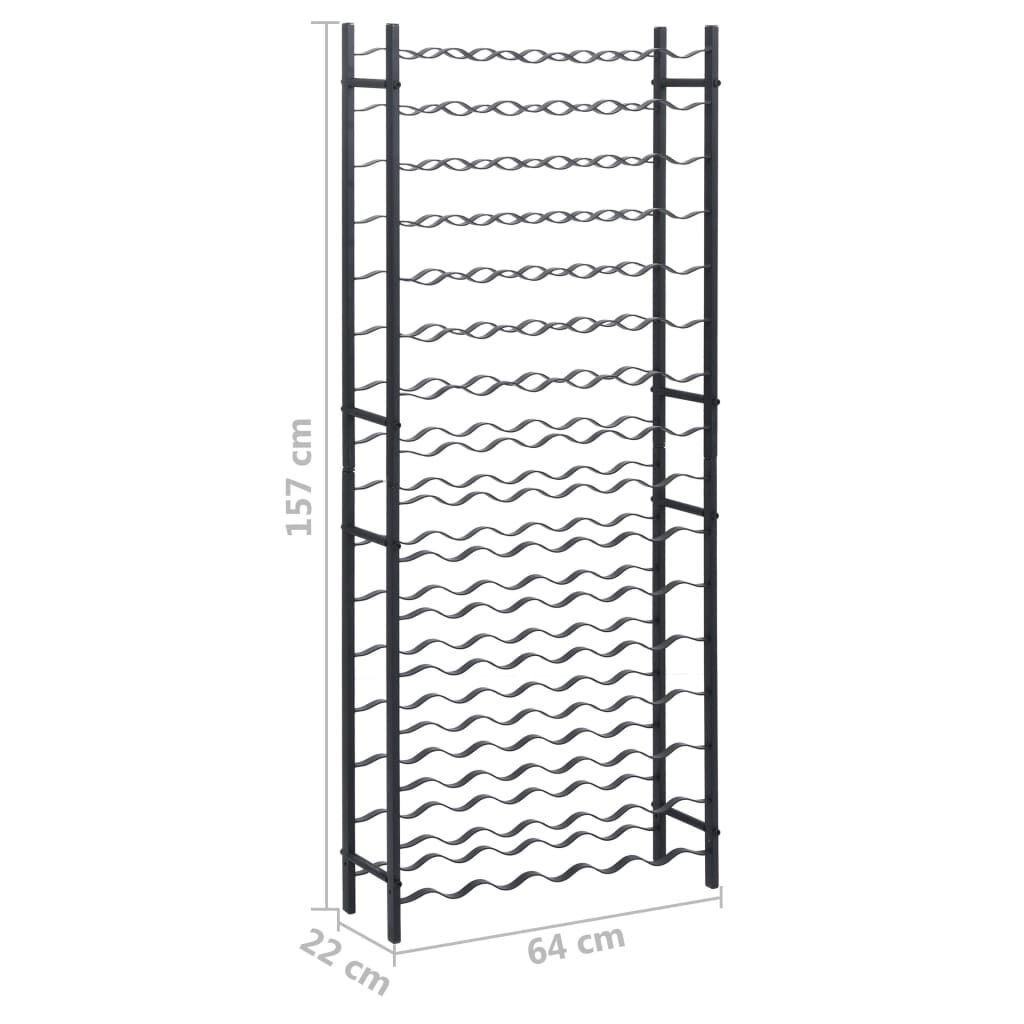 vidaXL Wine Rack for 96 Bottles Black Iron