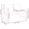 vidaXL Garden Bench 114.5 cm with Dark Grey Cushion Solid Acacia Wood