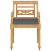 vidaXL 3 Piece Garden Dining Set with Cushions Solid Teak Wood