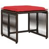 vidaXL 7 Piece Garden Dining Set with Cushions Brown Poly Rattan