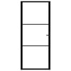 vidaXL Interior Door ESG Glass and Aluminium 102.5x201.5 cm Black