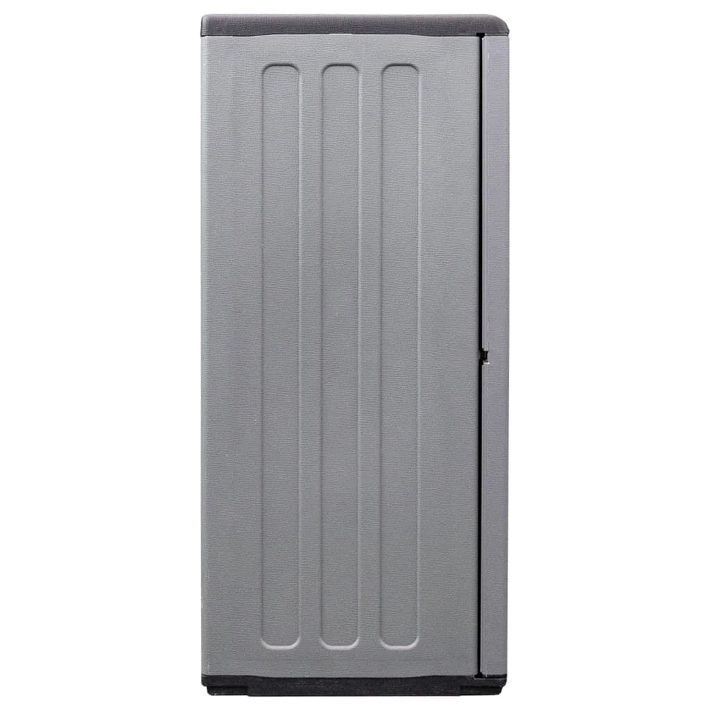 vidaXL Garden Storage Cabinet Grey and Black 68x37x84 cm PP