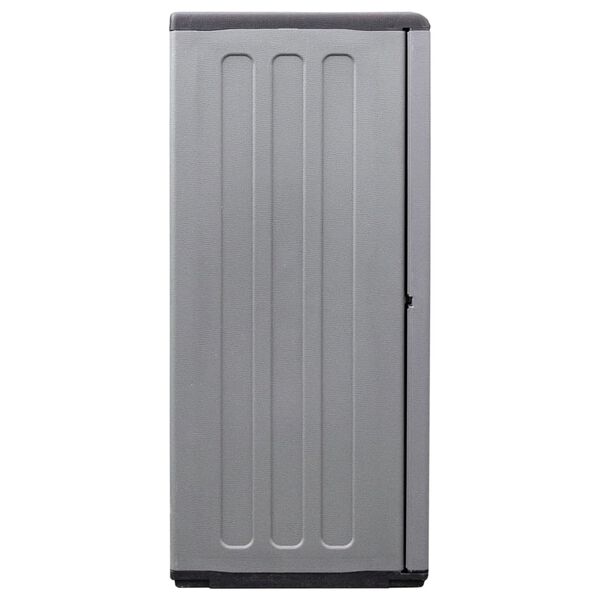 vidaXL Garden Storage Cabinet Grey and Black 68x37x84 cm PP
