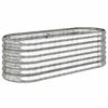 vidaXL Garden Raised Bed Galvanised Steel 114x40x36 cm Silver