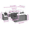 vidaXL 9 Piece Garden Sofa Set with Cushions Black Poly Rattan