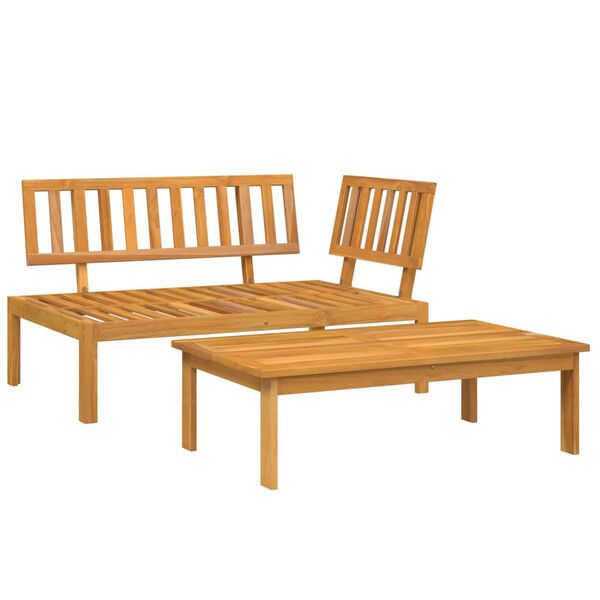 vidaXL 2 Piece Garden Pallet Sofa Set with Cushions Solid Wood Acacia