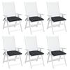 vidaXL Chair Cushions 6 pcs Black 40x40x7 cm Oxford Fabric