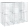 vidaXL Gabion Basket with Cover 250x100x200 cm Galvanised Iron