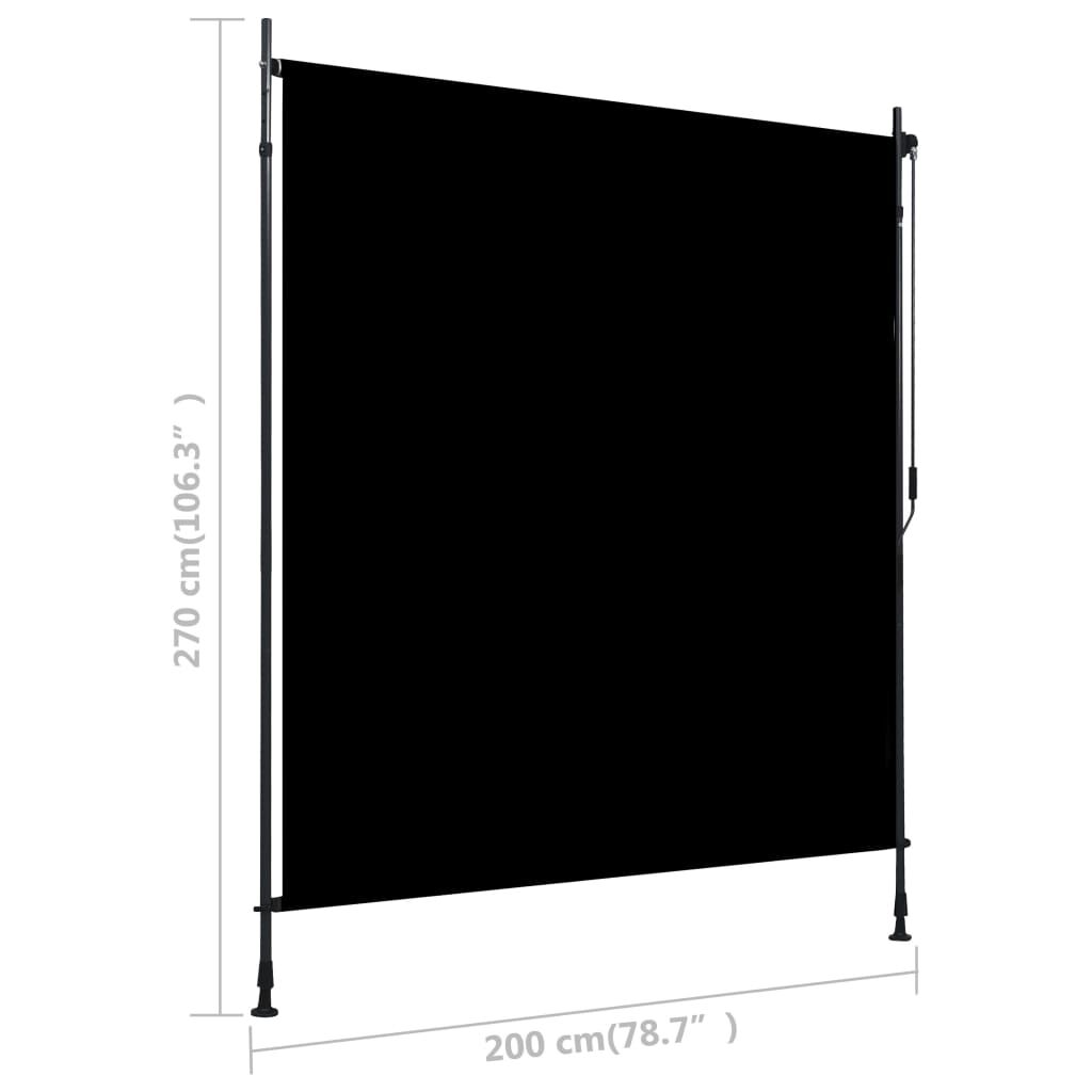 vidaXL Outdoor Roller Blind 200x270 cm Anthracite