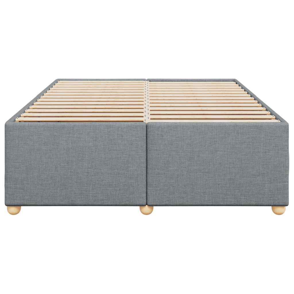 vidaXL Bed Frame without Mattress Light Grey Queen Fabric