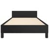 vidaXL Bed Frame without Mattress Black Twin XL Faux Leather