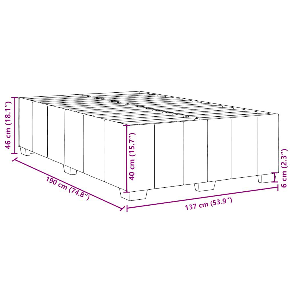 vidaXL Box Spring Bed with Mattress Dark Grey Full Fabric